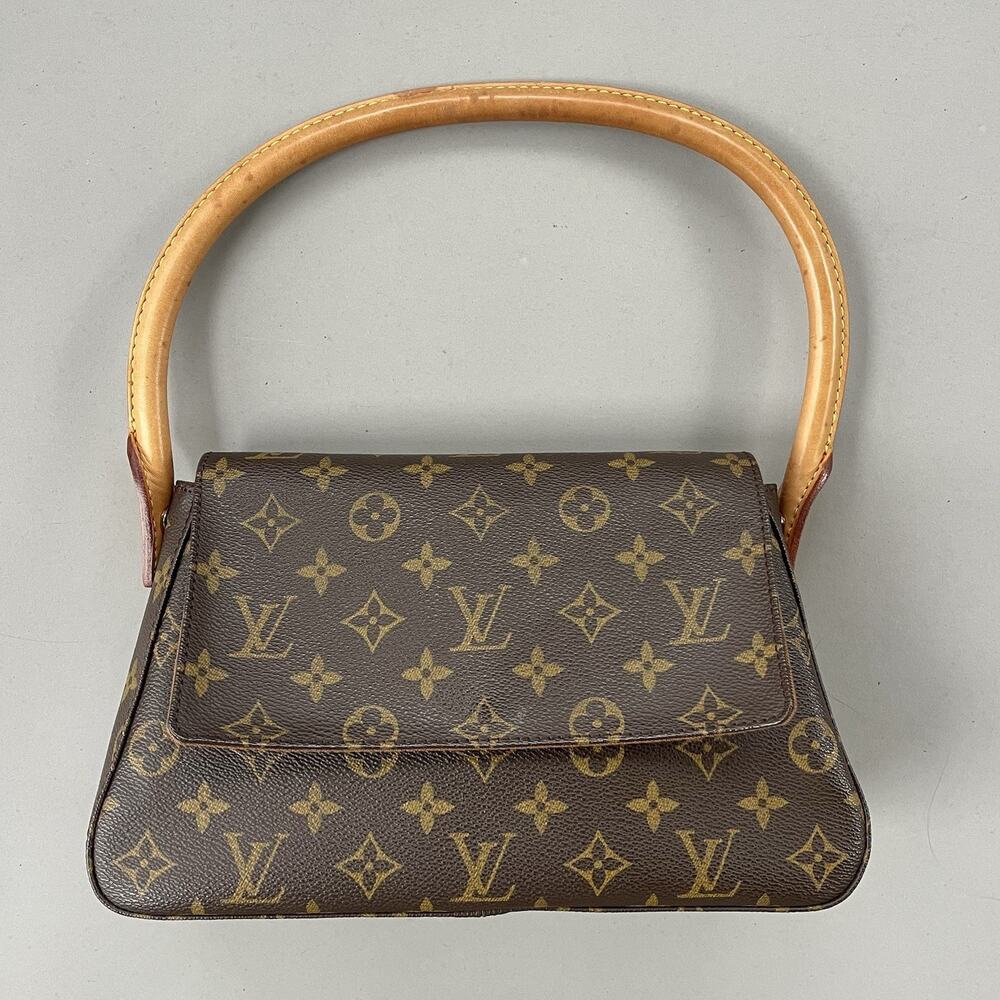 Louis Vuitton Looping Shoulder Bag Mini Brown Canvas